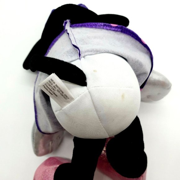 Disney Ty Sparkle Minnie Mouse Purple Dress Pink Polka Dot Collectable 16" Clean - Picture 10 of 12